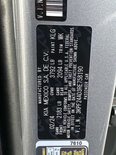 2024 Kia Forte LXS