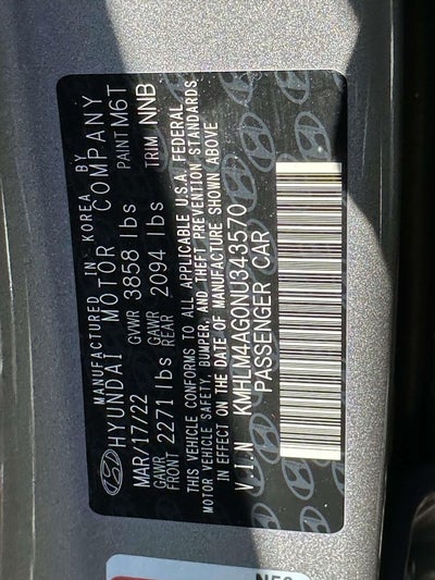 2022 Hyundai Elantra SEL